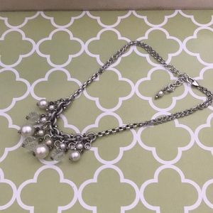 Brighton pearl and clear beaded necklace